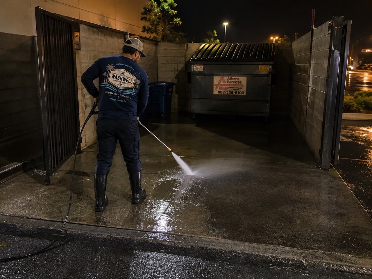 Dumpster Pads pressure washing service